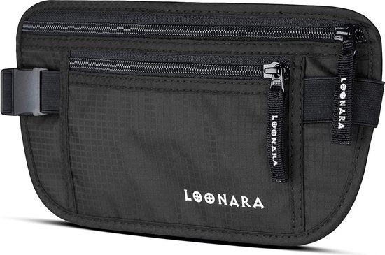 Loonara Travel Heuptas – Met Geheim Vak – Zwart – Veilig Reizen
