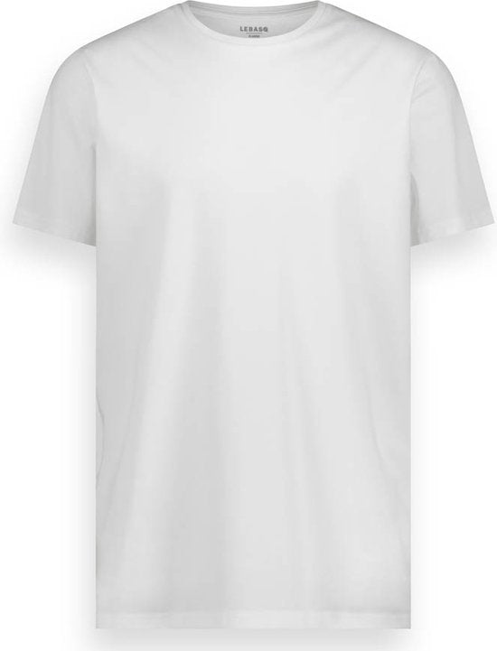 LEBASQ - Miles' T-shirt voor heren - 3 pack - Ronde Hals - Extra lang - Geschikt als Ondershirt - Wit - XXL - Katoen