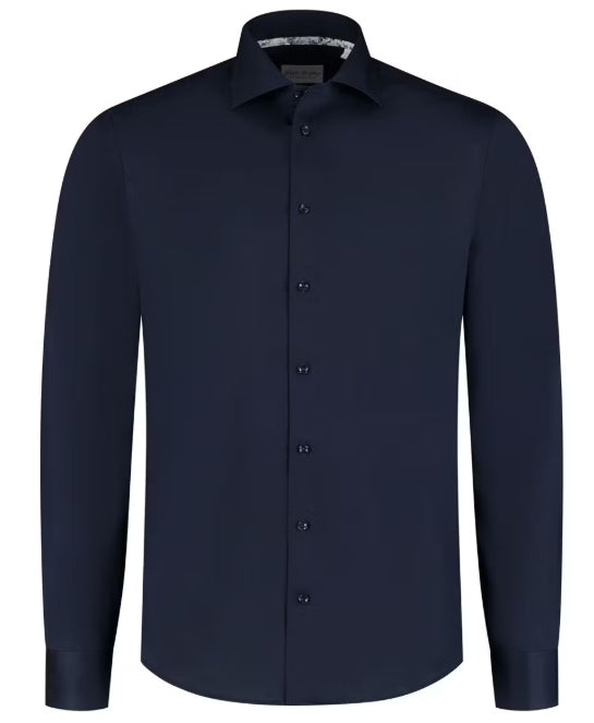 Business Shirt LS Non Iron Boston Brothers - BBO35S110-2083-2061 - Navy - Maat 39
