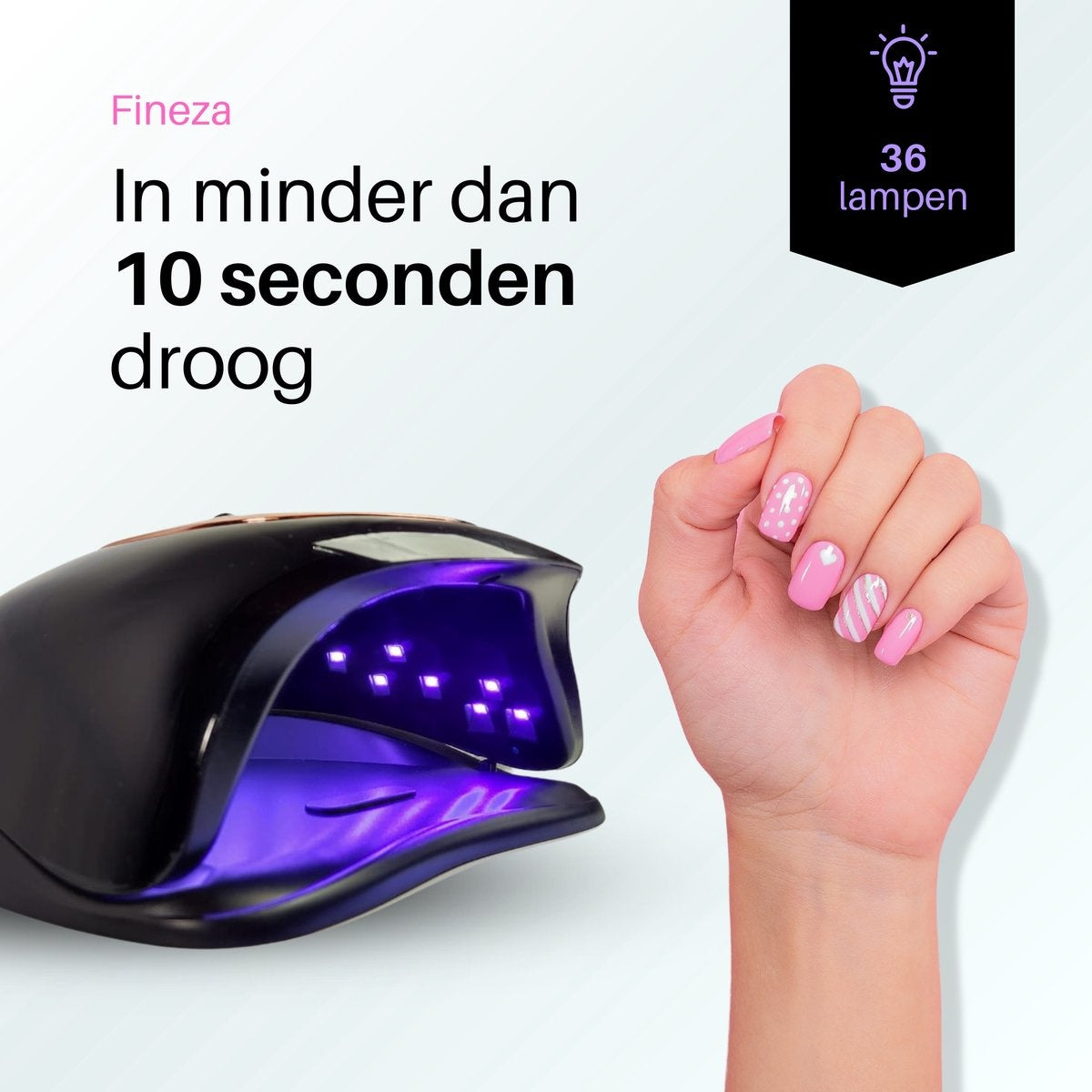 Fineza UV Lamp Gelnagels - Gellak Nagel Droger - Nagellamp - Zwart