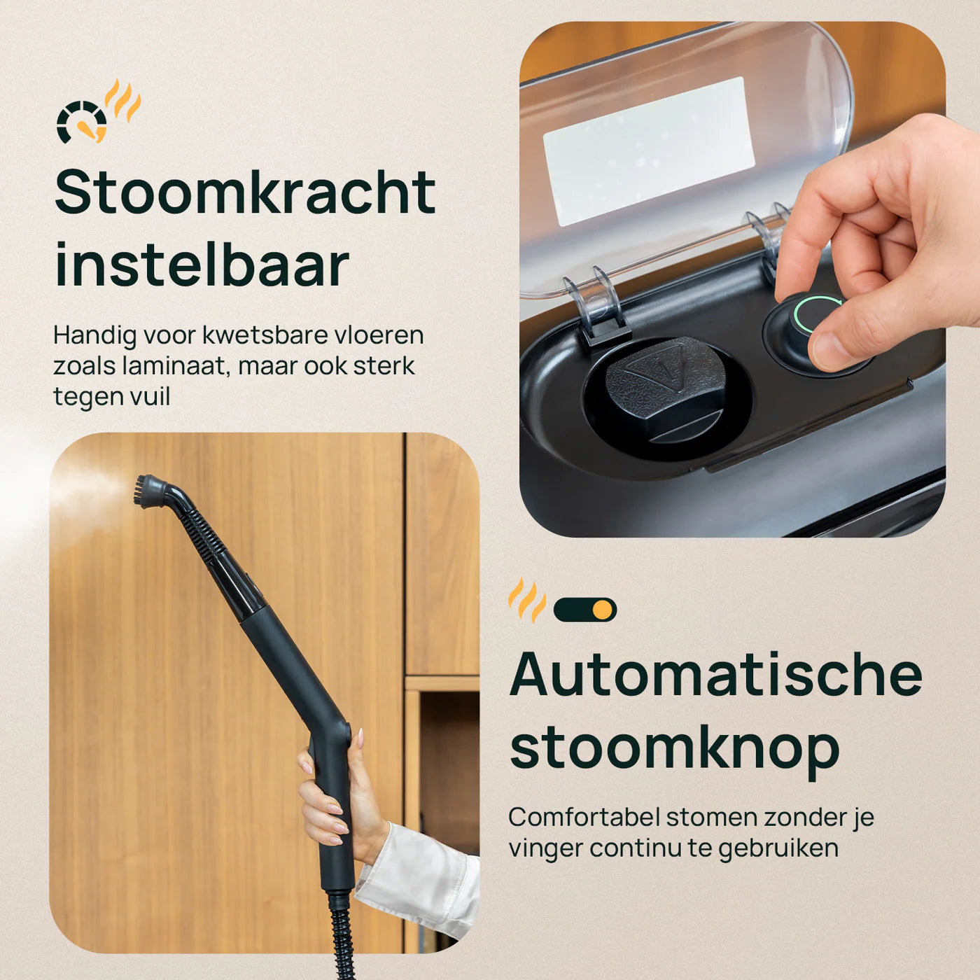 Skrub The Big One Stoomreiniger – 1500W – 1500 ml – 20 Accessoires – 45 Min Stoomtijd