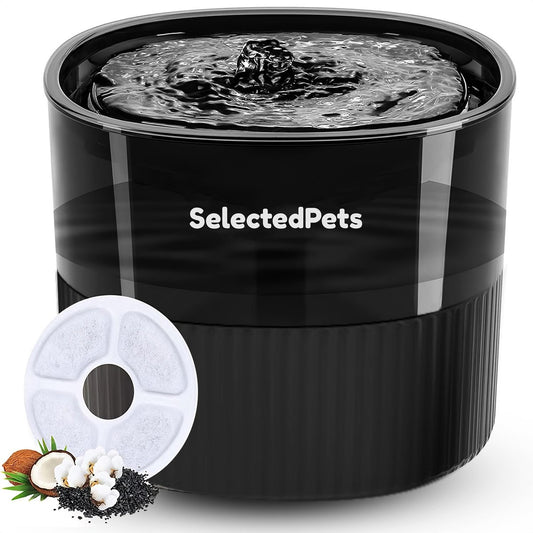 Drinkfontein kat en hond - Zwart - 1.8L - Met filter