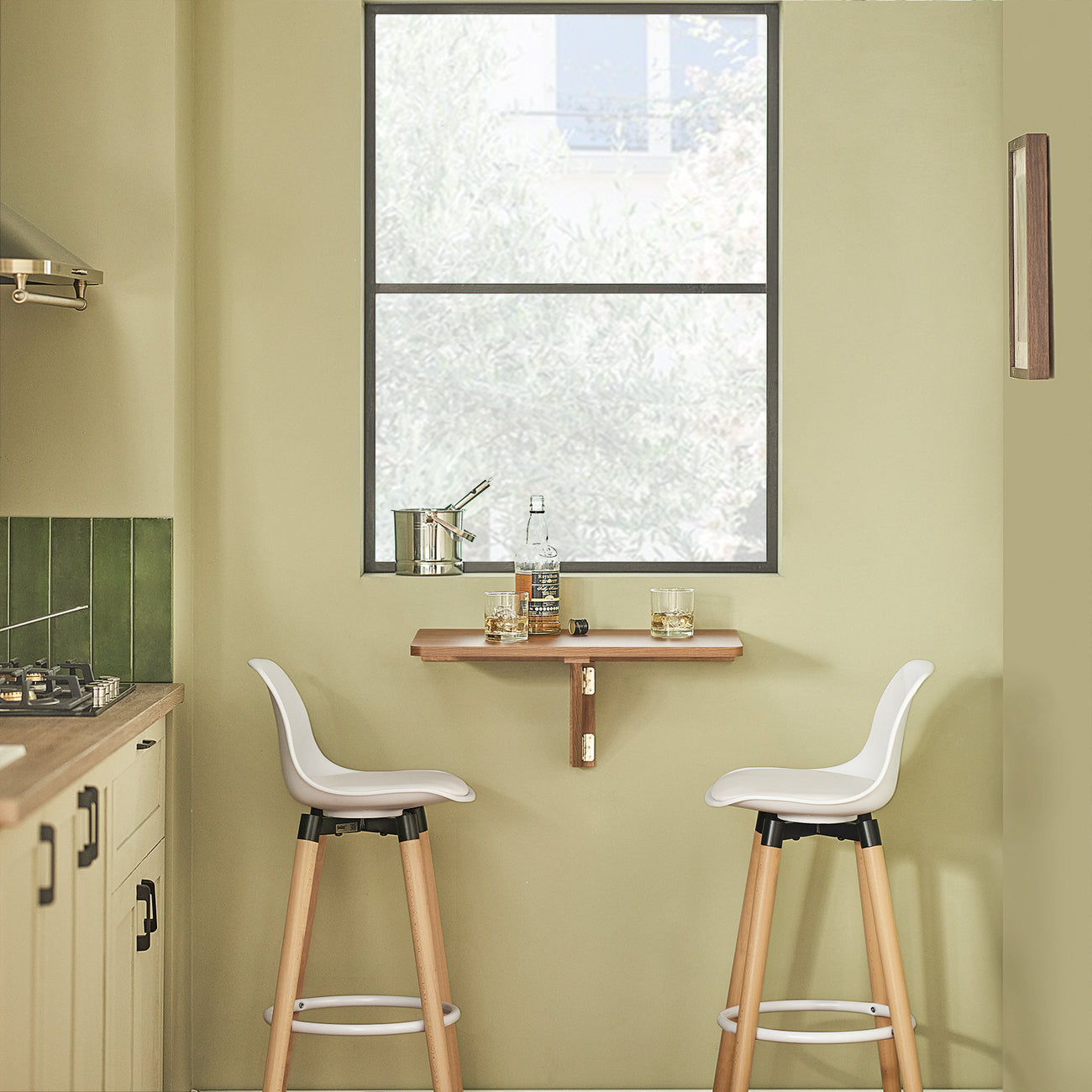SoBuy Eettafel inklapbaar - Max. 20 kg - 60 x 40 x 2 cm - Bruin