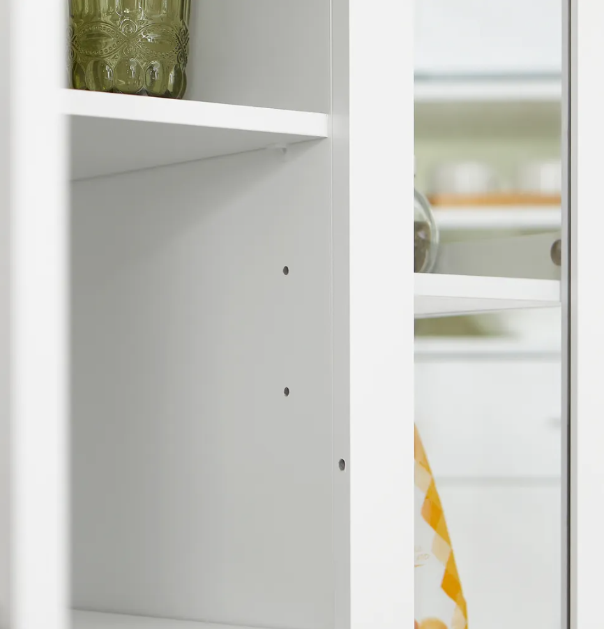 SoBuy - Keukentrolley - 1 Deur & 3 Planken - 60 x 90 x 40 cm - Wit