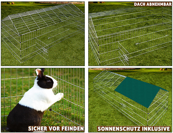Monzana Konijnenhok Groen - 180x75cm