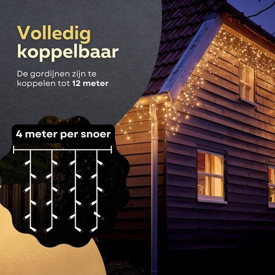 Giftmas IJspegel Kerstverlichting - Kerstverlichting Buiten – 120 LED's – 4m - Koppelbaar tot 12m - Voor Binnen en Buiten