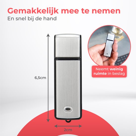 Nuvance - Afluisterapparatuur - Usb Stick Afluisterapparaat - Voice Recorder Digitaal - Spy Recorder - Dictafoon - Afluisteren & Opnemen