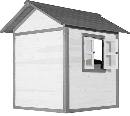 AXI Beach Lodge Speelhuis in Grijs/Wit - Speelhuisje voor de tuin / buiten - FSC hout - Tuinhuisje voor kinderen