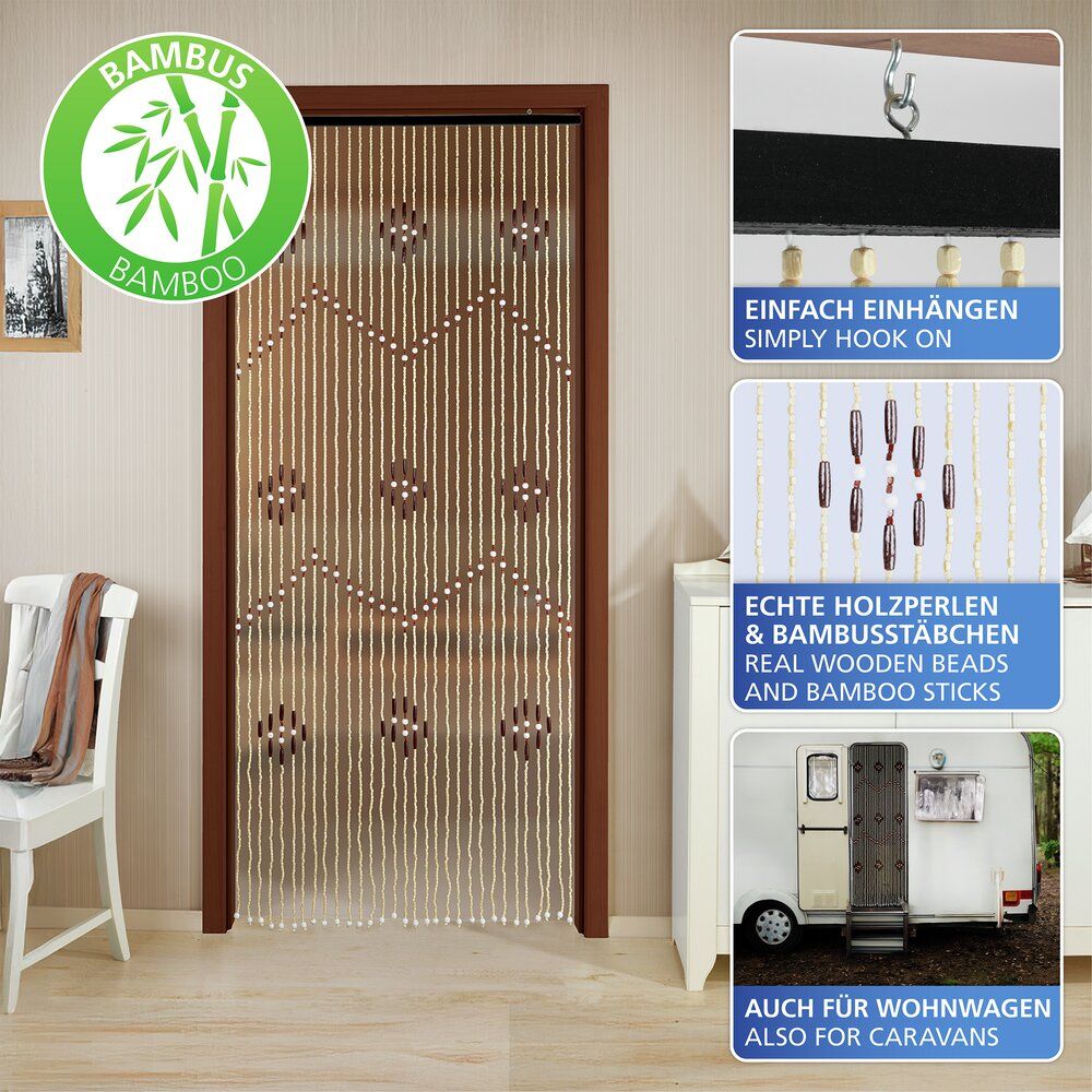 Maximex Bamboe Kralengordijn Veelkleurig - 90 x 200 cm - 31 Strengen