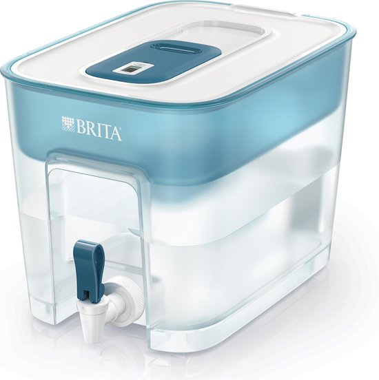 BRITA - Waterfilterkan - Flow Cool - Waterfilter - Waterdispenser - 8.2L - Blauw - incl. 1 MAXTRA PRO ALL-IN-1 filterpatroon