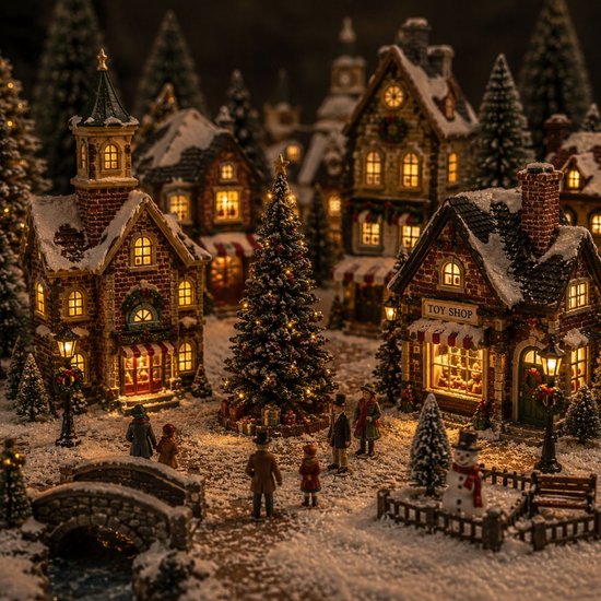 Luville Kerstdorp Switch Adapter 4,5 Volt met 4 Plugs - Kerstversiering voor Binnen - Kerst Decoratie Miniatuurwereld - Vervangt Batterijkastje - 7 x 4 x 5 cm - Wit