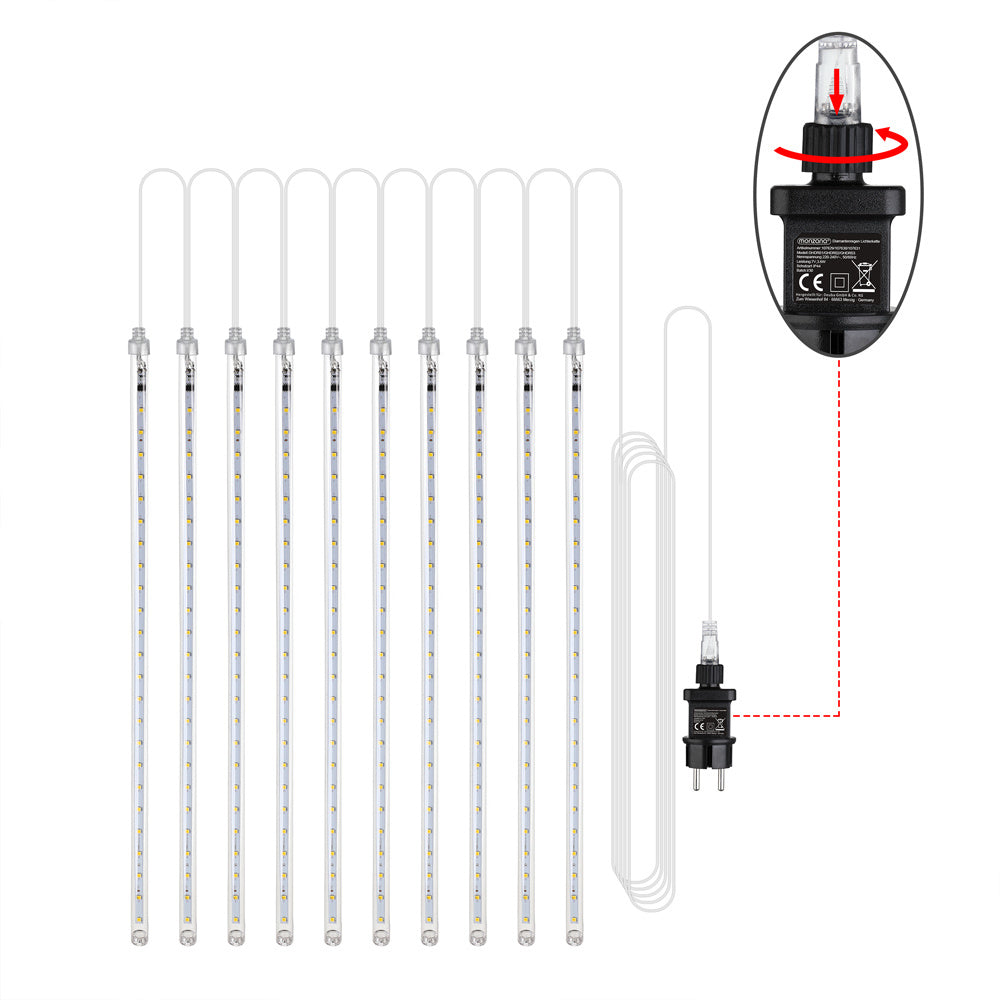 Monzana ijspegelverlichting 480 LED - Geschikt voor binnen & buiten 360cm - Koel wit