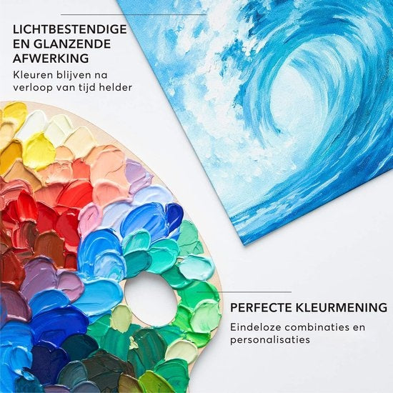Rubye® Acrylverf - Schilderen - Verf - Penselen - Hobby en Creatief - Schilderen op Nummer - 22ML Tubes - 12 Kleuren