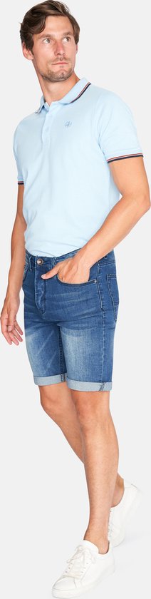 Mario Russo Denim Short Dark Used - Korte Spijkerbroek - Comfortabele Zomerbroek - Maat XL