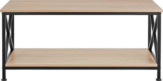 tectake® - Salontafel bijzettafel Pittsburgh industrieel lichtbruin - 100 x 55 x 45,5 cm - 404438