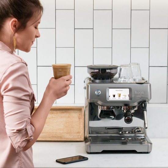 Sage Espressomachine The Barista Touch – Artikel Beschadigd – Voorzien Van Intuïtief Touchscreen En Geïntegreerde Koffiemolen En Automatisch Stoompijpje – Voor Americano En Cappuccino – Roestvast Staal Rvs – Twee Liter
