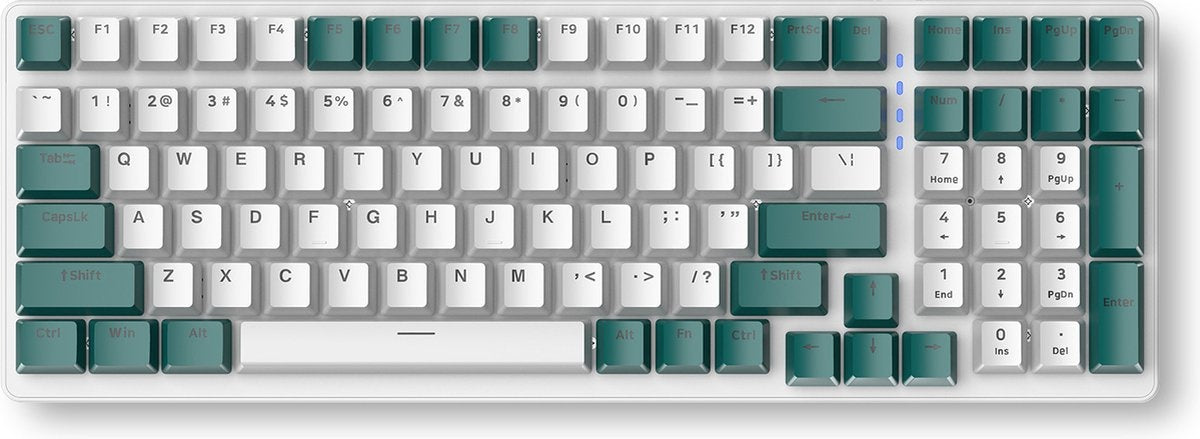 Fuegobird K3 Mechanisch Gaming Toetsenbord - 100keys - Rood Switch - QWERTY - Mechanical RGB Backlight Keyboard - WaterGreen