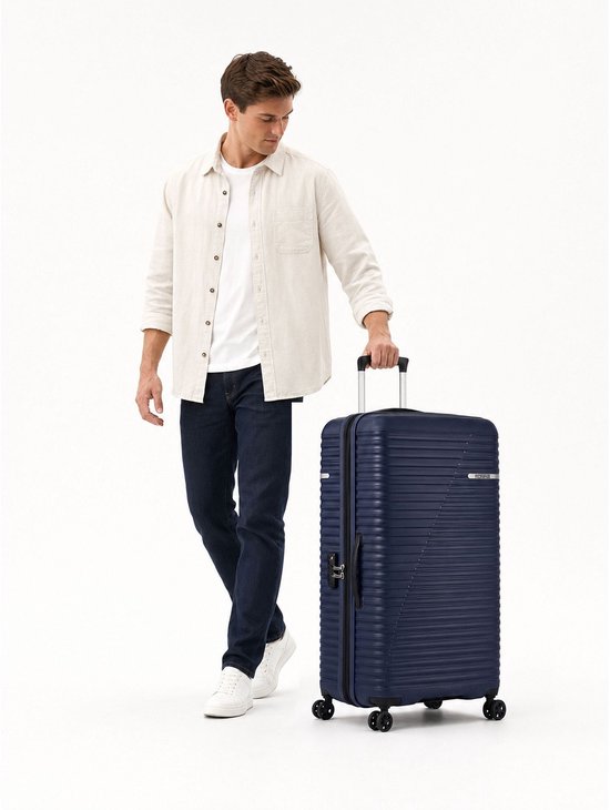 American Tourister Liftoff 4 wielen Trolley 78 cm met uitbreidingsplooi - Harde bagage - TSA slot - midnight blue