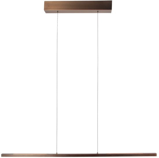 Hanglamp Bande 3994BR bronzen LED lamp 114cm breed met hoogte instelbaar systeem van Steinhauer, stijlvol en modern ontwerp in warme tint