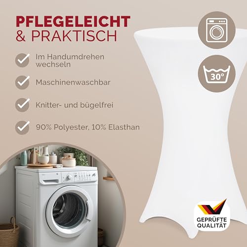 Detex Tafelhoes Cocktailtafel Elastisch - 5 Stuks - Wit