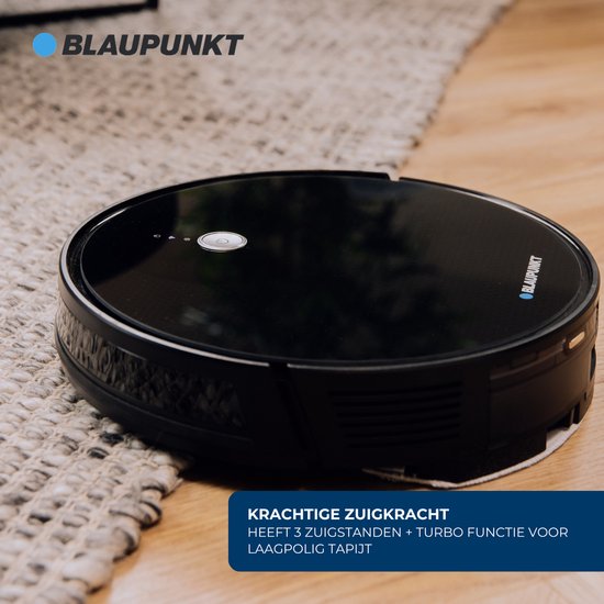 Blaupunkt - Bluebot XBOOST 2+ Robotstofzuiger - Met Dweilfunctie & Zelflegend Station - 140 min Gebruikstijd - Voor Huisdieren & Allergieën - Smart App Besturing - Kunststof & Zwart
