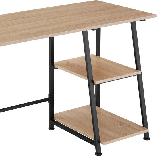 tectake® - Bureau Paisley 120x50x73,5cm - indrustrieel - lichtbruin - 404697