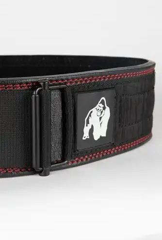 Gorilla Wear Halterriem - 4 Inch Premium Lederen Lifting Belt - Zwart - L/XL