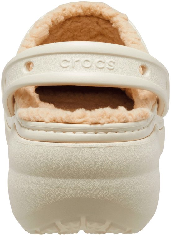Crocs Classic Platform Lined Clogs Beige EU 38-39 Vrouw