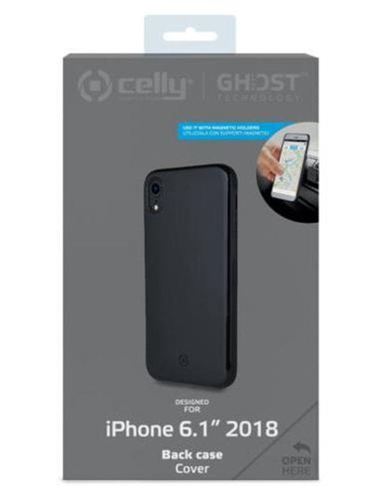 Celly Magnetic Ghost Backcase Hoesje iPhone XR - Zwart