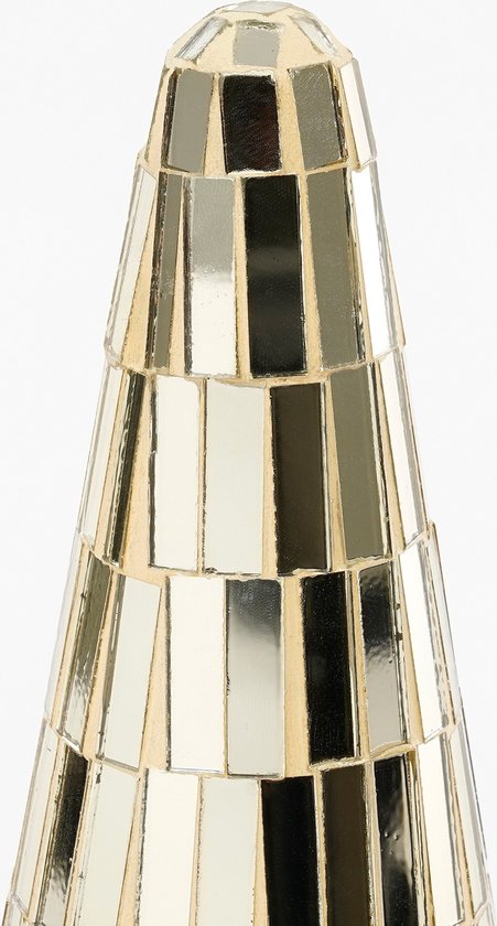 House of Seasons Decoratie Kerstboom - H33 x Ø13 cm - Glas - Goud