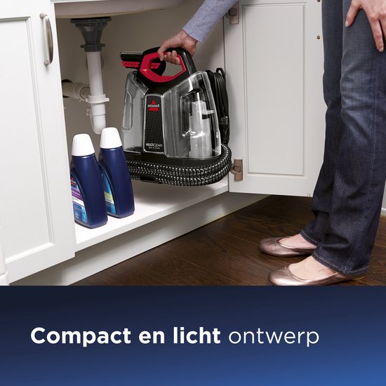 BISSELL MultiClean Spot & Stain Draagbare Vlekkenreiniger - Met HeatWave Technologie & 4 Opzetstukken - Tapijtreiniger voor Bank, Auto & Matras - Carpet Cleaner Apparaat - Extra Lange 2.2m Slang - Reinigingsmachine - Zetelreiniger - 4720M