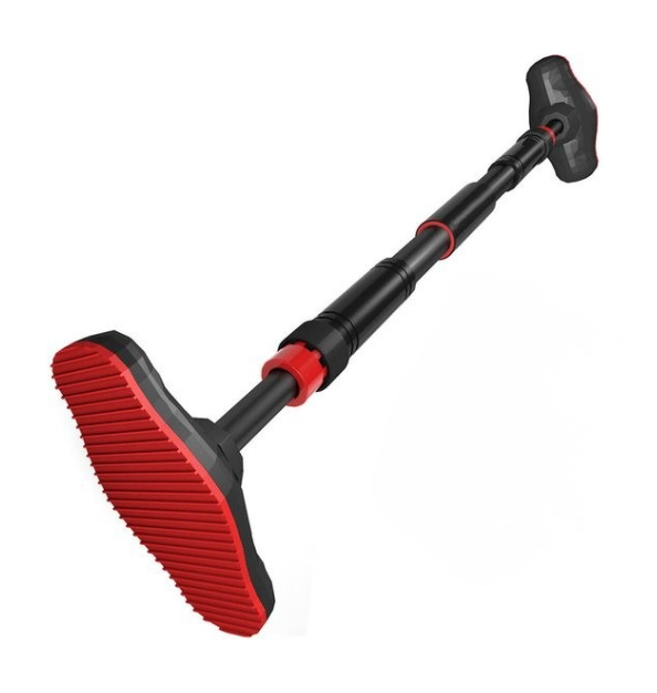 Zoluko Professionele Pull Up Bar - 200kg Draagkracht - Eenvoudige Bevestiging - Optrekstang Fitness - Pull Up Station voor Thuis Sporten - Chin Up Bar - Zwart/Rood
