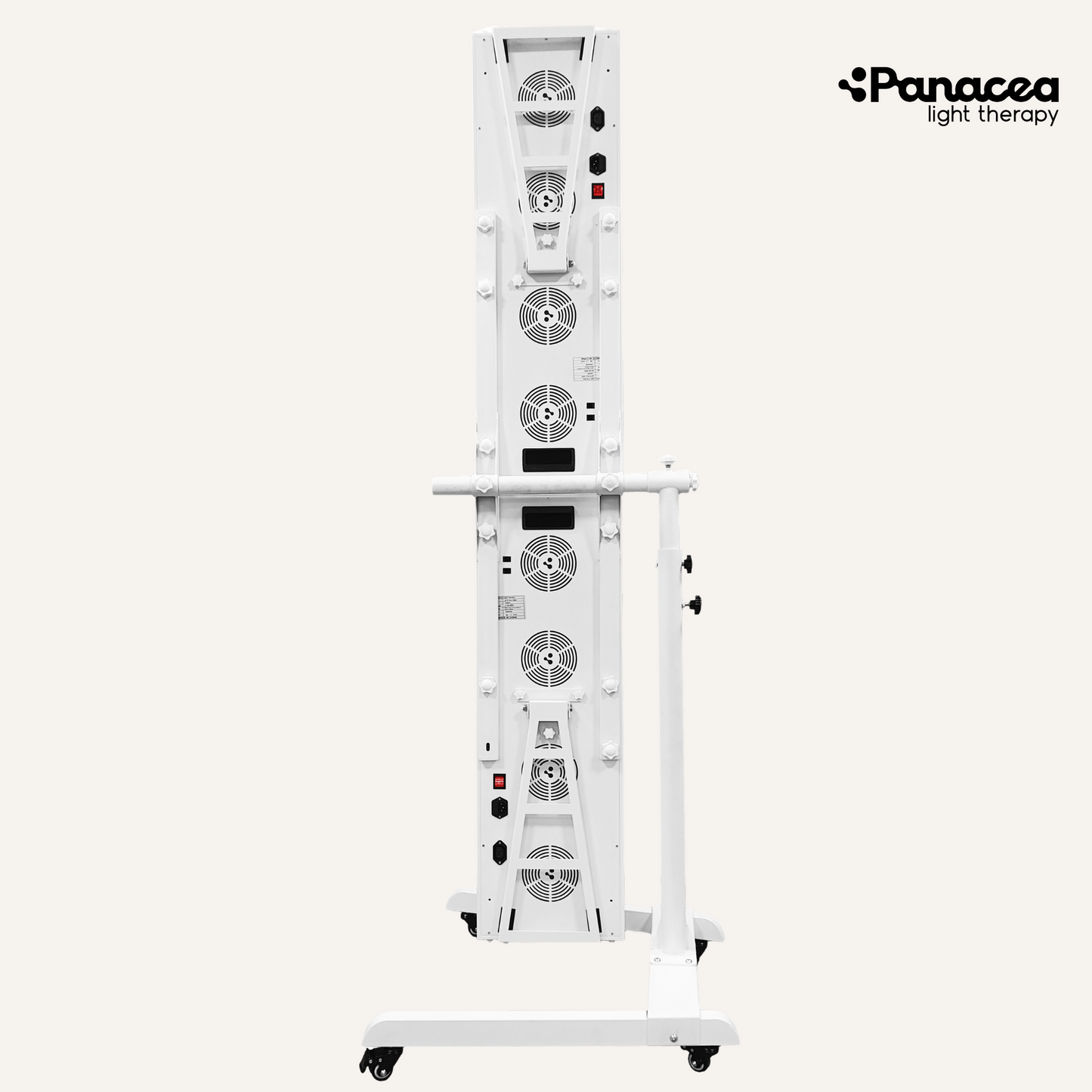 Panacea Light Therapy Verrijdbare Panel Stand – Verstelbare Hoogte tot 160 cm – Max. 20 kg – Metaal – Wit