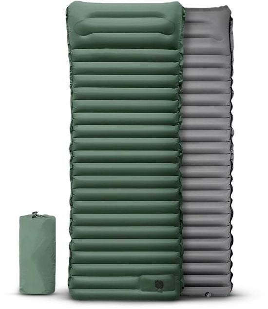 Ever Trex Slaapmat Comfort - 193x70x10cm - Ingebouwde Pomp - 1 Persoons - Camping Matras - Zelfopblaasbaar - Groen