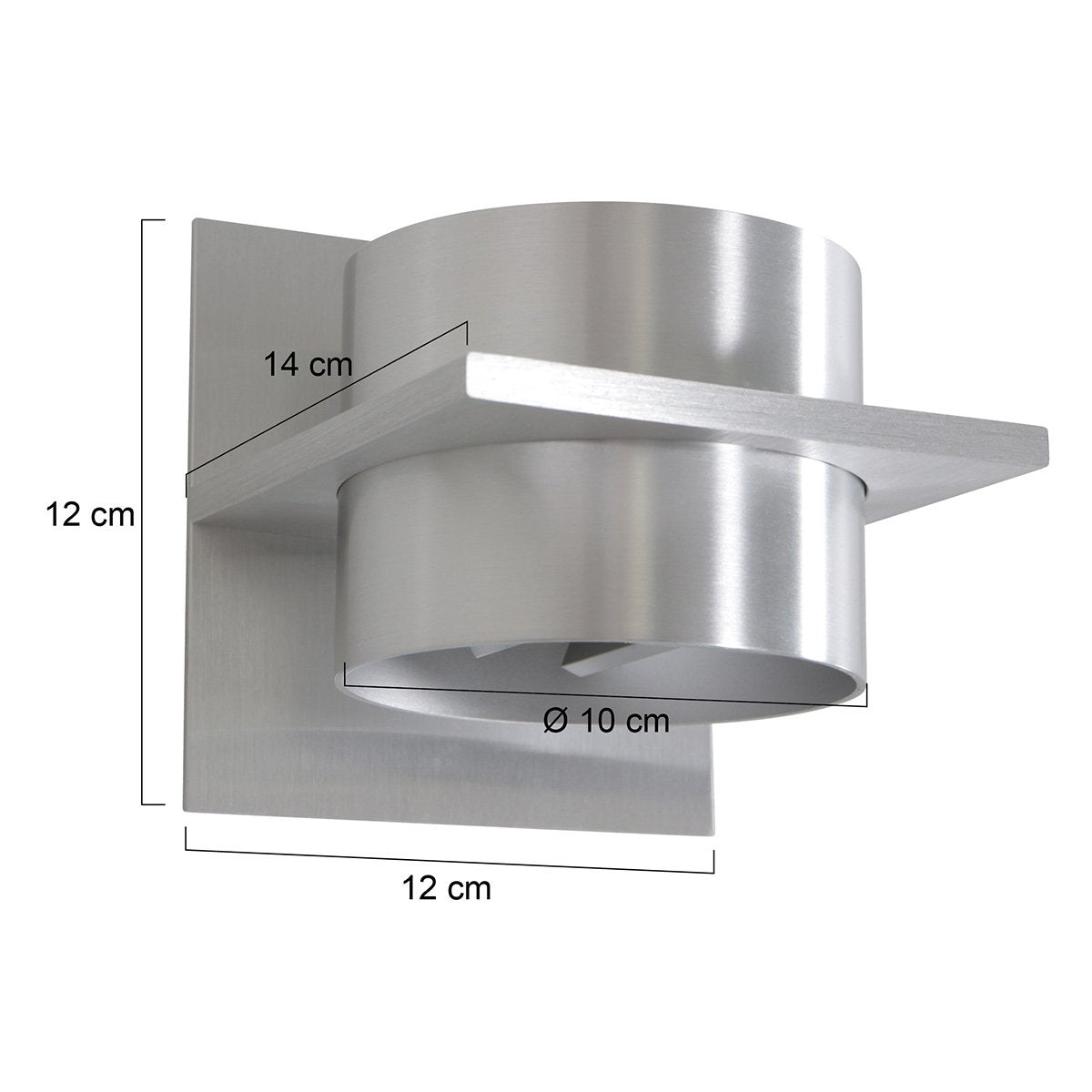 Wandlamp Muro 3366ST Staal G9, verstelbare schotjes, kunststof en metaal, modern design 12x12x14 cm, Steinhauer