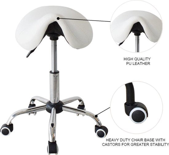 Zadelkruk ergonomisch - kapperskruk - werkkruk - tabouret - hoogte instelbaar