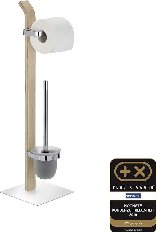 Staande wc-garnituur Samona Nature, wc-borstelhouder