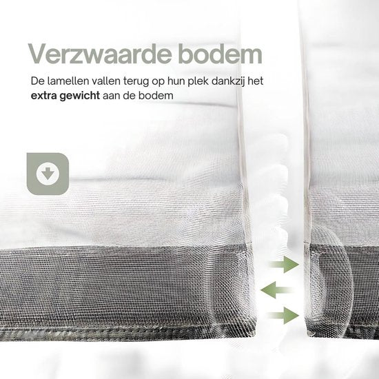 O'DADDY® Vliegengordijn Lamellenhor - 150x260 cm - Deurgordijn - Hordeur - Aanpasbaar Ontwerp - Glasvezel - Deurhor Zwart