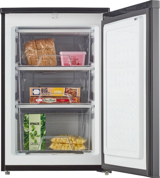 Inventum VR550B tafelmodel vriezer 88 liter - 55 cm breed - Energielabel D - Diepvries - Compact - Vrijstaand - 3 lades - Zwart