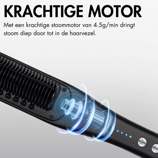 Sansbeauté® Stoomstijltang PRO - Stoom Stijltang - Professionele Stijltang 5.0 – Stoomstijltangs - Zwart