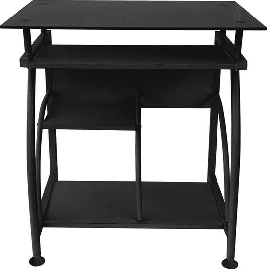 Bureau laptop computertafel - ruimtebesparend - 70 cm x 50 cm - zwart