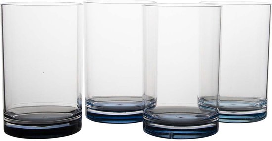 Gimex - Colour Line - Waterglas - Sky - 320 ml - 4 Stuks