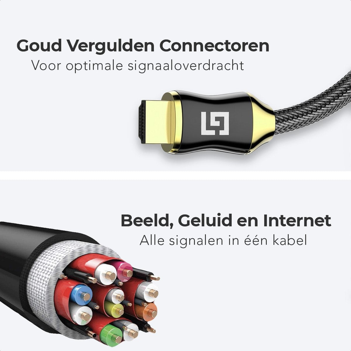 Auronic HDMI 2.0 Kabel - 5M - 18Gbps - Hoge Snelheid en Resolutie - 4K (60 Hz) - Zwart