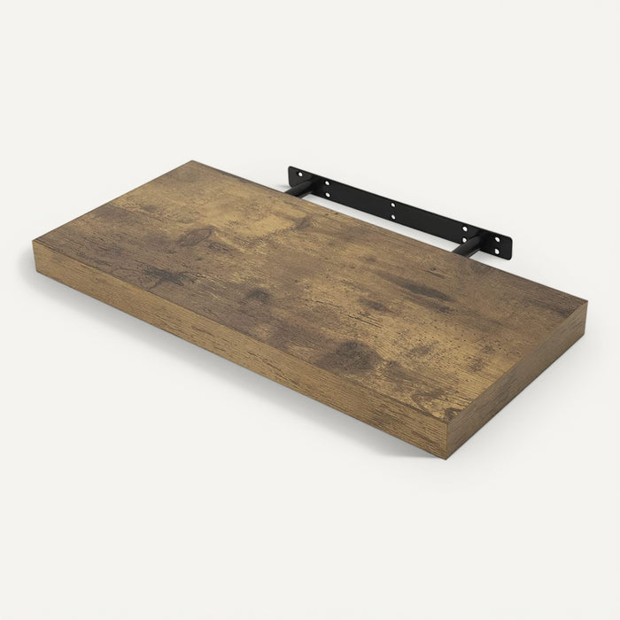 Woltu Wandplank - 1 Stuk - MDF - 38 mm - Zwevend - 10 kg - Rustiek Bruin