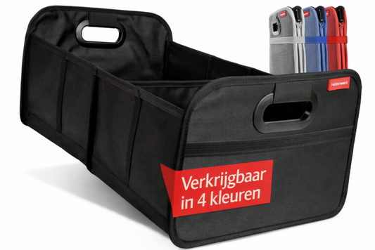HELDENWERK kofferbaktas opvouwbaar en stabiel - kofferbakorganizer boodschappentas voor praktische opslag - autovouwdoos, kofferbakdoos (zwart)
