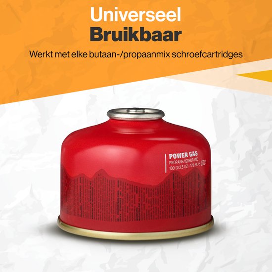 Ever Trex Ultra Light Gasbrander - Camping Kooktoestel - Propaan - 3000W - 47g - Mini - Klein - Op Gas - 1 Pits - Nood - Noodpakket - Campinggas - Gasvuur