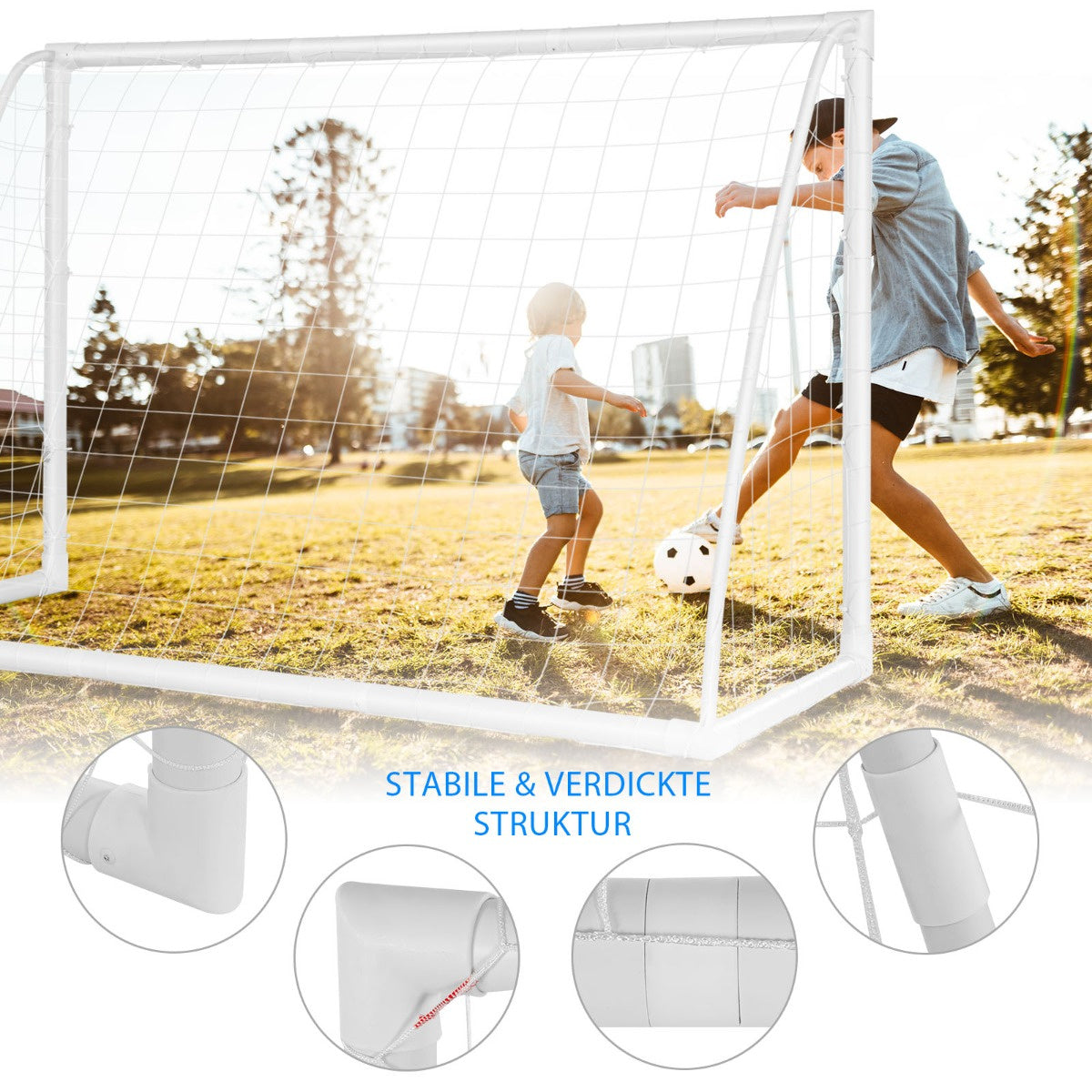 Coast Kindervoetbaldoel - 180 x 120 cm - voor spelen en trainen voor kinderen en tieners vanaf 6 jaar