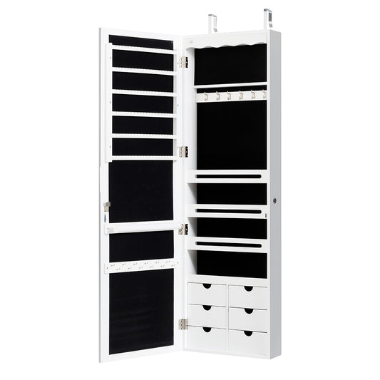 Coast Sieradendoos En Spiegelwand in 1 - 36 x 10 x 108 cm - Wit