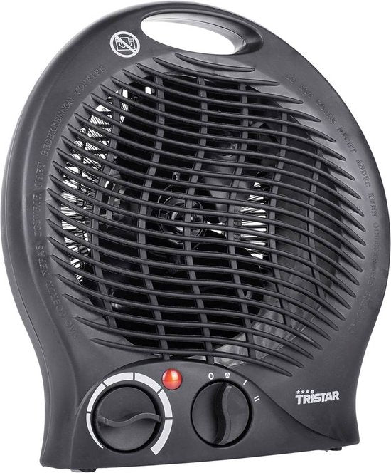 Tristar Elektrische campingkachel KA-5037 - Ventilatorkachel - 2 warmtestanden 1000|2000 Watt - Voor kleine ruimtes - Zwart
