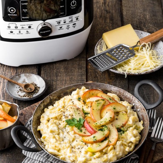 Rommelsbacher multifunctionele snelkookpan Mein Hans MD 1000 – 14 programma’s – Snelkoken, Rijstkoken, Sauteren, Stomen, Slowcooking, Sous-vide, Bakken en braden, Frituren – 6 liter